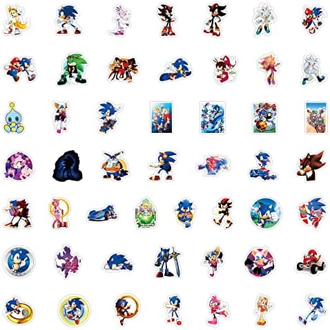 Sevimli Karikatür Çıkartmalar, Kawaii Su Geçirmez Vinil Sonic için 100 adet Sticker Doğum Günü Yılbaşı Hediyeleri,