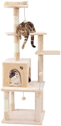 ZYSWP Kedi Yavru tırmalama sütunu Ağacı Oyuncak Fare ile Üst Düzey Yatak Rahatlatıcı Yumuşak Uyku Scratch Sisal Oynamak