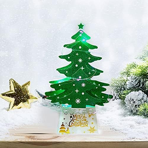 XIOS Noel Dekorasyonu 2022 Süsler Ağaç Işıklı Mini Süslemeler Noel Ağacı Masaüstü Noel Noel Parlak Ev Dekorasyonu