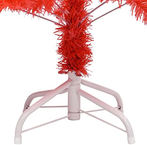 Standı ile vidaXL Yapay Noel Ağacı Kırmızı 70.9 PVC