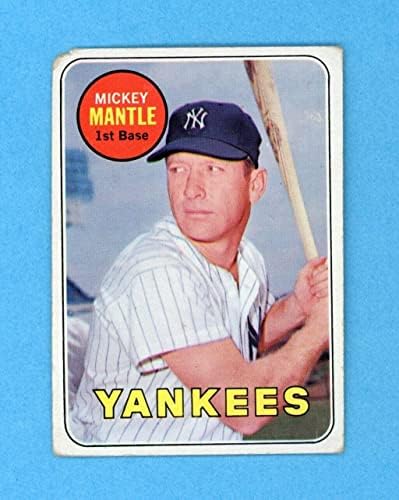 1969 Topps 500 Mickey Mantle New York Yankees Beyzbol Kartı Düşük Dereceli Slabbed Beyzbol Kartları