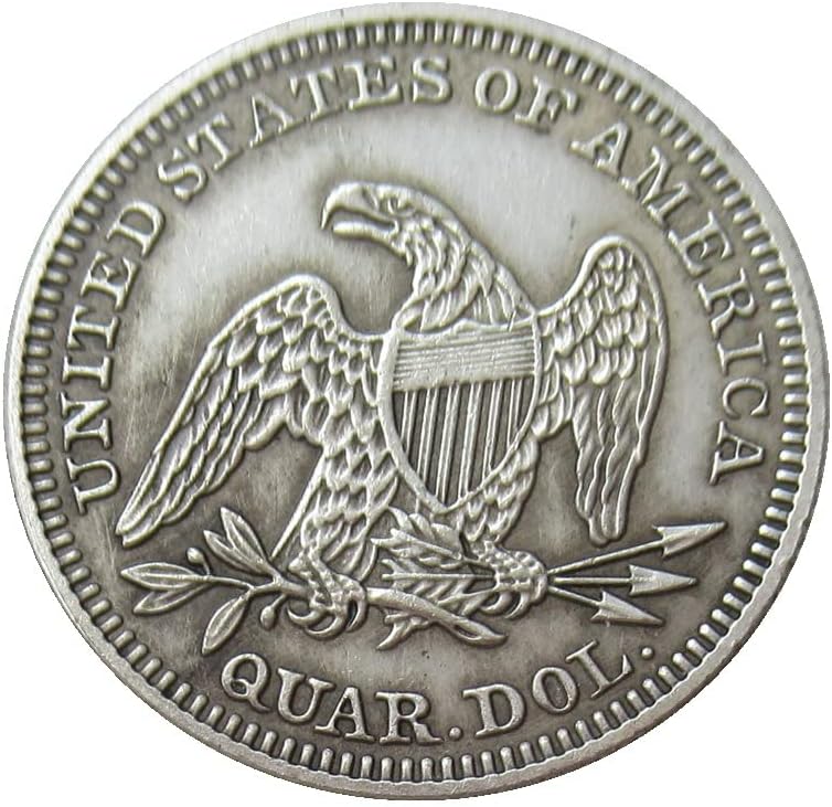 ABD 25 Cent Bayrağı 1849 Gümüş Kaplama Çoğaltma hatıra parası