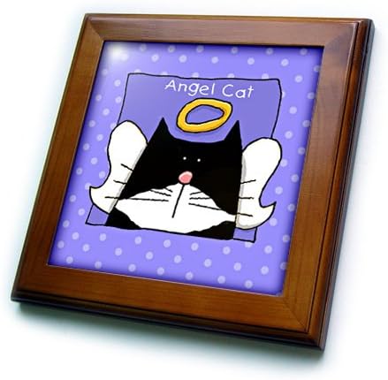 3dRose S. Fernleaf Tasarımlar Anıtlar Kediler-Melek Smokin Kedi Sevimli Karikatür Evcil Hayvan Kaybı Anıtı - 8x8