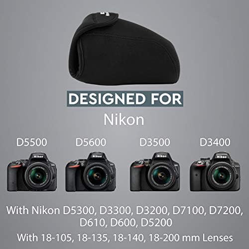 Megagear Nikon D5600 D3400 D5500 D7200 D3300 D810 D5300 D610 D7100 D600 D800 D3200 Ultra Hafif Neopren Kamera Çantası
