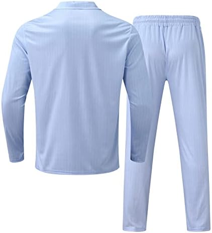 Eşofman Erkek erkek Rahat Şerit İki Parçalı Set Fermuar Yaka Bluz İpli cep pantolon Setleri Moda Spor Üst