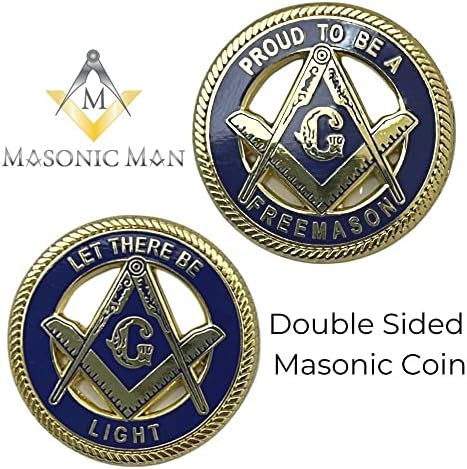 MasoincMan Metal Masonluk olmaktan Gurur bir Mason Çift Taraflı 1.7 Mücadelesi Coin Hediye Kılıfı