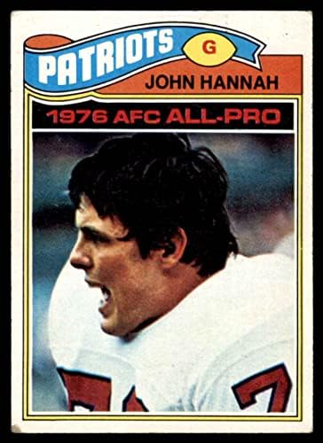 1977 Topps 460 John Hannah New England Vatanseverleri (Futbol Kartı) İYİ Vatanseverler Alabama