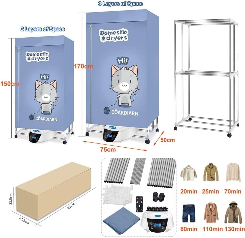 PAASHE Elektrikli çamaşır kurutma makinesi 3 Katmanlı Elektrikli Çamaşır Kurutma Makinesi Giysi Kurutma Rafı Daire