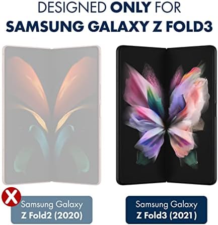 [2 Paket] Zırh Askeri Kalkan Ekran Koruyucu için Tasarlanmış Samsung Galaxy Z Kat 3 5G Max Kapsama Anti-kabarcık