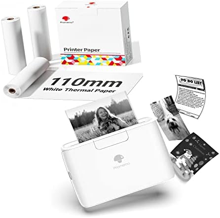 Phomemo M04S Mini Termal Yazıcı-Beyaz Yapışkan Olmayan Termal Kağıt ile 4 inç Bluetooth Fotoğraf Etiket Makinesi
