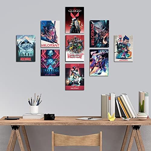 COİSİN Posteri Valoratn Posteri 9 Adet Valorants video oyunu Posterler Ev Odası Dekor Oyunları Posterler Oturma Odası