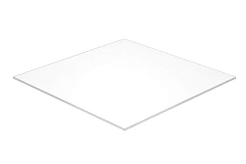 Falken Tasarım Akrilik Pleksiglas Levha, Beyaz Opak (3015), 8 x 8 x 1/4