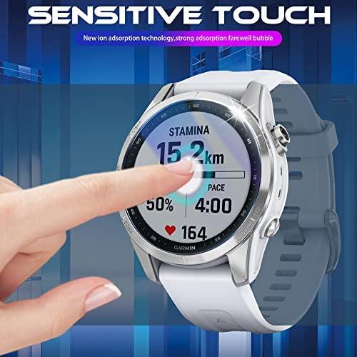 (3 Paket) Sıfır Garmin Fenix 7S için Uyumlu 42mm (Fenix 7, Fenix 7X için Değil) Smartwatch Ekran Koruyucu, Temperli