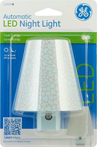 GE 11929 gece lambası, LED ışık algılama yuvarlak gölge, mavi krizantem