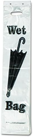 Tatco 57010 ıslak şemsiye çantası, 7w x 31h, Şeffaf, 1000 / Kutu