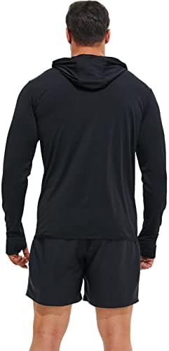 Biokey erkek Tam Zip UPF 50+ Güneş Koruma Hoodie Uzun Kollu Gömlek Cepler, hafif Hoodies Erkekler için Balıkçılık