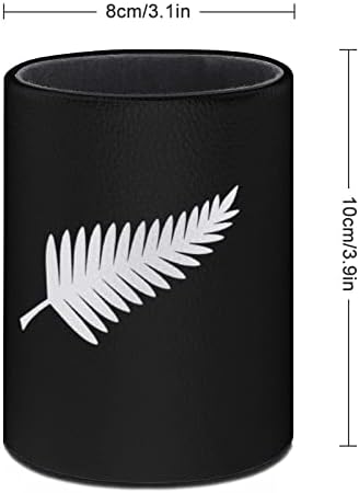 Yeni Zelanda Maori Fern PU Deri Kalem Sahipleri Yuvarlak Kalem Fincan Konteyner Desen masa düzenleyici Ofis Ev İçin