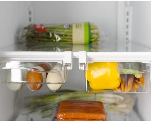 Buzdolabı Saklama Kabı ve Buzdolabı için Yumurta Tutucu, 2 paket Şeffaf Organizatör Kutuları, Soda Seti, Sebzeler,