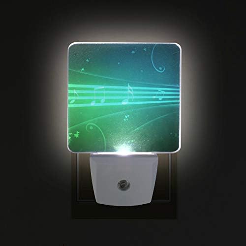 2 ADET Plug-in 3D Neon Müzikli LED Gece lambaları Alacakaranlıktan Şafağa Sensörlü Gece Lambaları Beyaz ışık Banyo