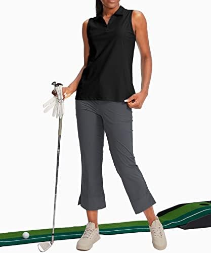 G Kademeli kadın Kolsuz Golf polo gömlekler Tenis Hızlı Kuru Yakalı Tankı Üstleri V Yaka Polo Kadınlar için