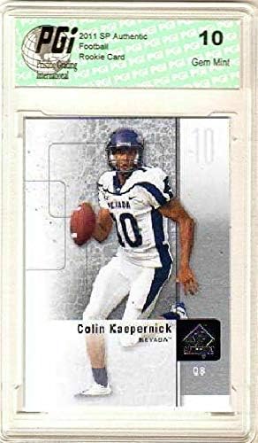 Colin Kaepernick 2011 Üst Güverte SP Otantik 72 Gerçek Çaylak Kartı PGI 10-İmzasız Futbol Kartları