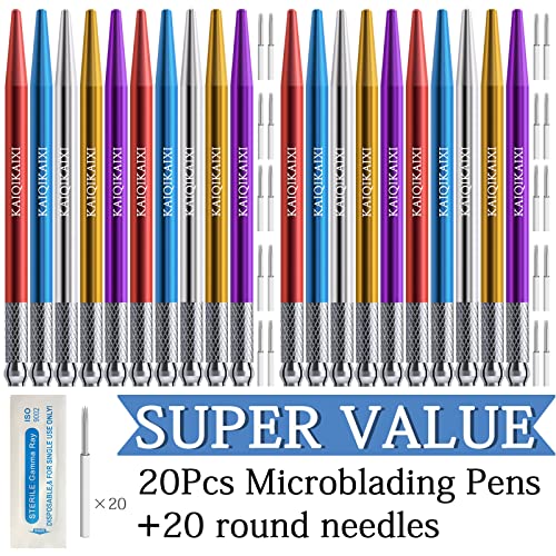 Microblading Kalemler 20 Adet Hafif Manuel Dövme Kaş Kalemleri+Su Geçirmez kaş kalemleri kaş kalemi seti İşaretleme,