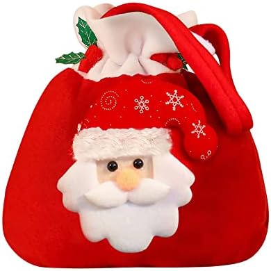 Noel Şeker Çantası Noel Kumaş hediye keseleri Ambalaj Çantası 3D Noel hediye keseleri Çanta Şeker Çanta Masaüstü