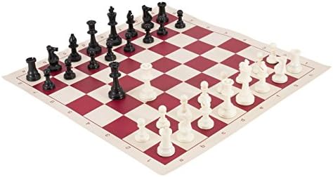 House of Staunton Turnuvası Satranç Taşları ve Satranç Tahtası Kombinasyonu - Üçlü Ağırlıklı-ABD Satranç Federasyonu