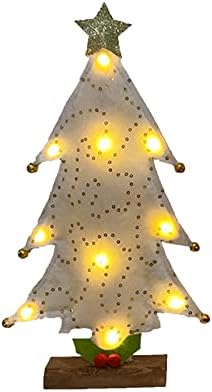 NEARTİME noel süslemeleri kolye masa noel ağacı ışıkları Mini LED küçük noel ağacı kristal süs (altın, bir boyut)