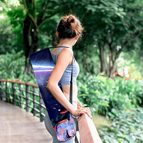 Uluyan Wof doğru Yıldızlı Gökyüzü Yoga Mat Çanta Tam Zip Yoga Taşıma Çantası Kadın Erkek, egzersiz yoga matı Taşıyıcı