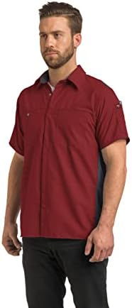 Oilblok Teknolojisine Sahip Kırmızı Kap Erkek Standart Kısa Kollu Performans Artı Mağaza Gömleği