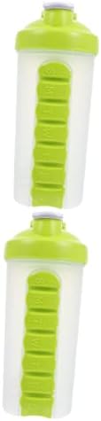 DOITOOL 2 Adet Hap çalkalama kabı Protein çalkalama şişesi Seyahat Protein Tozu Kapları Egzersiz Bardak Shaker Içme