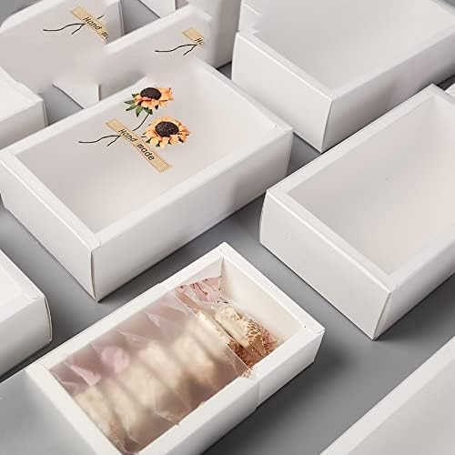 Crysdaralovebi Farklı ADET Beyaz PVC kağit kutu Olarak Pencere ile Düğün Noel Doğum Günü Şeker Çikolata Ambalaj Pişirme