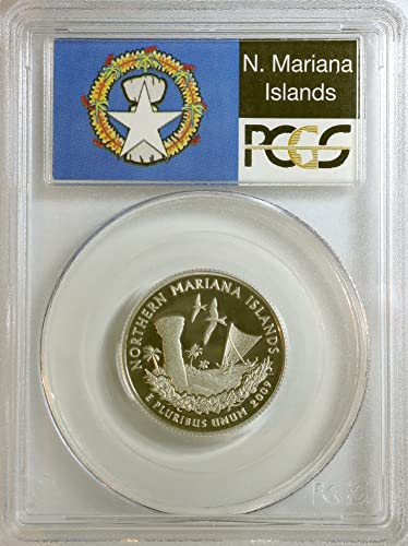 2009 S Kuzey Mariana Adaları Toprak Kaplı Çeyrek PCGS PR-69