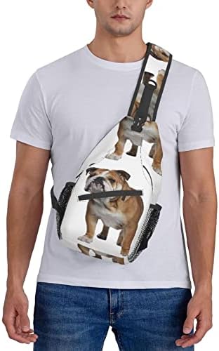 OCELIO İngilizce Bulldog Eğlence Çapraz Çanta, Tek Omuz asma sırt çantası, Seyahat Ve Yürüyüş İçin Uygun Göğüs Çantası