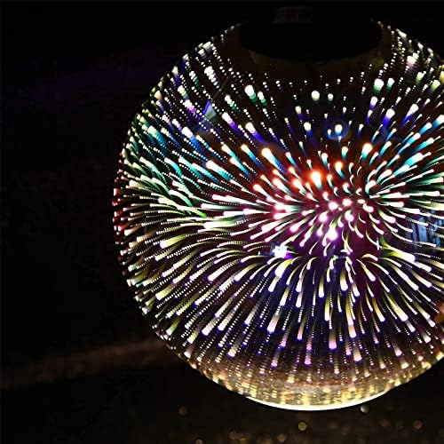 FRİDEKO EV endüstriyel Modern 3D renkli cam kolye ışık 7.9 inç havai fişek küre topu tarzı asılı lamba yaratıcı aydınlatma