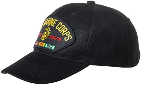 Amerika Birleşik Devletleri Deniz Piyadeleri Vietnam 1959-75 Veteran Siyah Ayarlanabilir Beyzbol Şapkası