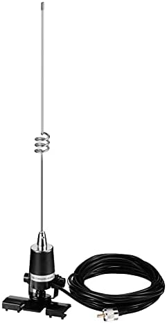 Bıngfu VHF Nmo Anten Dual Band VHF UHF 136-174 MHz 400-470 MHz ile Düşük Kaybı 16.5 ft RG58 Kablo Fix Braketi Dudak