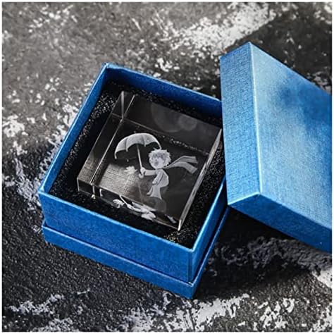 PUQQI 4-5 cm K9 Kristal Küp Karahindiba Katı Kübik Kristal 3D Gravür Kızlar için Özel Doğum Günü Hediyeleri Süsler