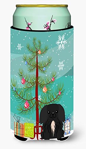Caroline'ın Hazineleri BB4232TBC Merry Christmas Ağacı Pekingese Siyah Uzun Boy Hugger, Can Soğutucu Kol Hugger Makinede
