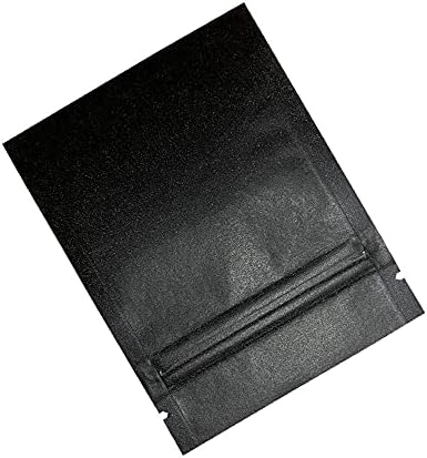 100 Paketi küçük siyah Kraft kağıt açılıp kapanabilir çanta 2.7x3.5 inç (iç boyutu 2.36x2.36 inç) ile Temizle pencere