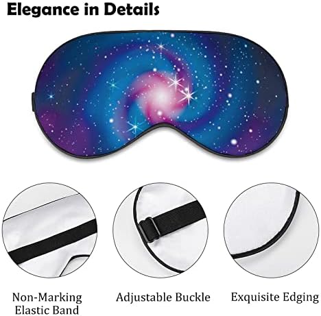 Galaxy Arka Plan Uyku Maskesi Yumuşak Göz Maskesi Kapak Etkili Gölgeleme Körü Körüne Elastik Ayarlanabilir Kayış