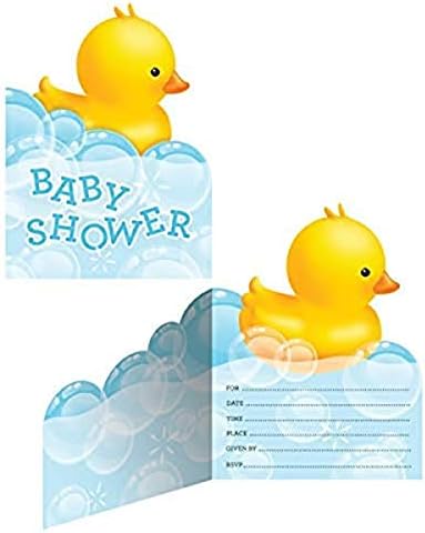 Yaratıcı Dönüştürme 897058 Lastik Ördek Yavrusu Bebek Duş Davetiyeleri, Herhangi Biri, Çok Renkli