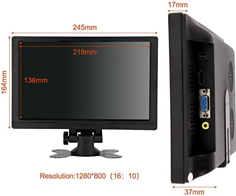 MAFİLT 10.1 1280x800 Full HD IPS Dokunmatik Ekran Taşınabilir HDMI monitör VGA Ahududu Pi için wii U Xbox 360 Windows,