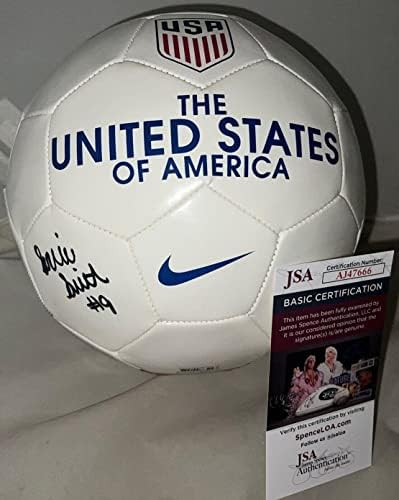 Sophia Smith USWNT imzalı Beyaz Nike Team USA Futbol Topu imzalı 2 JSA İmzalı Futbol Topu