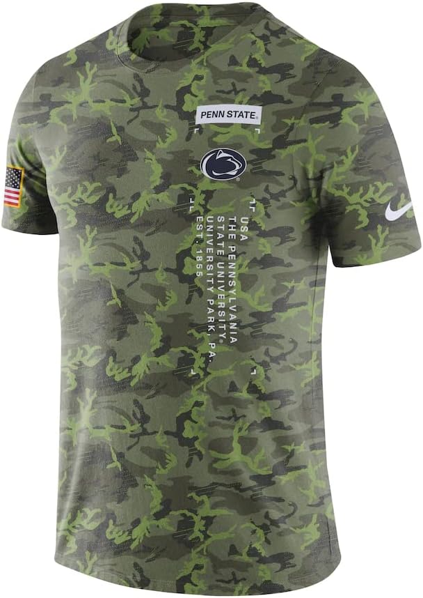 Nike erkek NCAA Camo Askeri Takdir Dri-FİT tişört