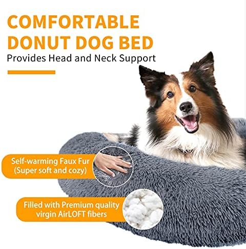SLATİOM Uzun Peluş Yuvarlak Köpek Yastık Pet Yatak Küçük Ev Yıkanabilir Yatak Kış Sıcak Uyku Köpek Yumuşak Yatak