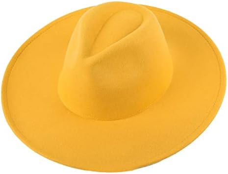 Unisex moda düz renk İngiliz caz şapka geniş ağız ayarlanabilir Vintage Fedora şapka pürüzsüz güneş ışığı geçirmez