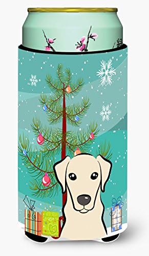 Caroline's Treasures BB1594TBC Noel Ağacı ve Sarı Labrador Uzun Boylu Çocuk Kucaklayıcı, Can Soğutucu Kol Kucaklayıcı