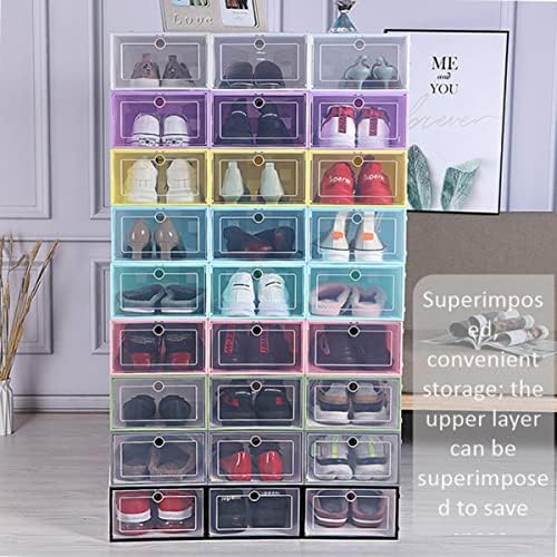 Alipis 6 adet Ayakkabı Depolama ayakkabı organizatör kutusu ayakkabı vitrini Sneaker Konteynerler Kutuları Plastik